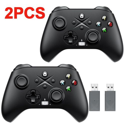 2pc Noir - Manette Sans Fil Pour Xbox One Series S/ X, 2.4g, Support Pc, Windows, Ajout Turbo Prdire, Vibration 6 Axes, Commandes, Livraison Gratuite