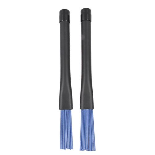 2pcs Brosses  Tambour Rtractables Ensemble De Brosses  Tambour En Nylon Professionnel Avec Poignes En Caoutchouc Pour Groupe De Rock Country Music Folk Drummers Bleu