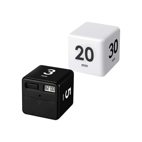 2PCS Cube Gravity Sensor Flip Timer Kitchen Timer Gestion de la minuterie et compte  rebours 1-3-5-10,15-20-30-60Minu