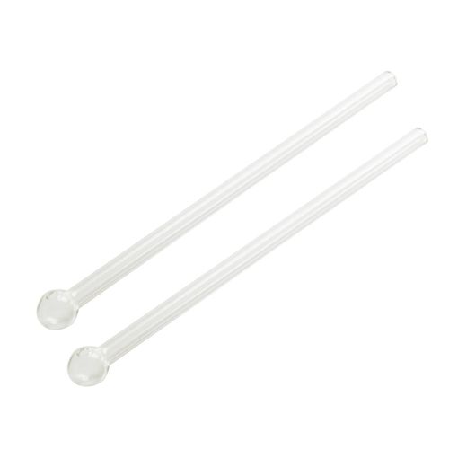 2pcs Drinking Thickened Good Transmittance Heat Resistance Drinking Glass Creative Colorful Milk Tea Straws Daily Use Kaesi