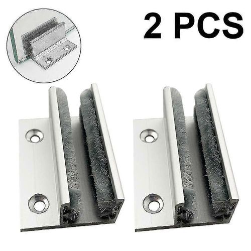 2pcs F Type Support De Porte Coulissante En Verre, Arrt De Balanoire De Porte Automatique