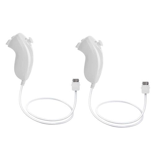 2pcs Gauche Blanc - Tlcommande Sans Fil Motion Plus, Accessoires De Jeu Vido, Contrleur 2 En 1, Nintendo Wii, Wii U, Tlcommande, Droit De Magasins