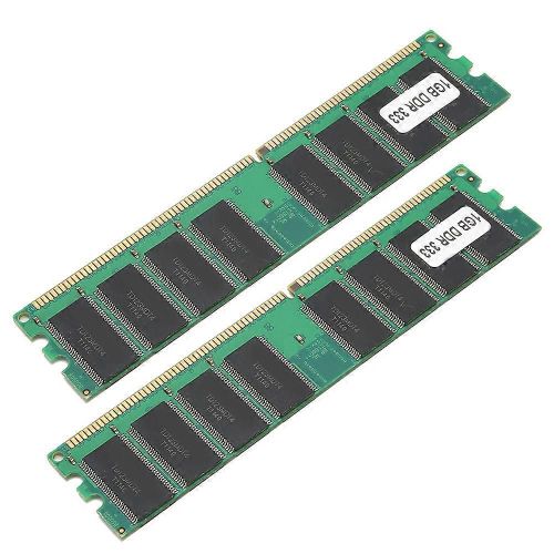 2pcs module de mmoire de bureau DDR 333MHZ PC ?2700 16 grains des deux cts pour matriel informatique AMD