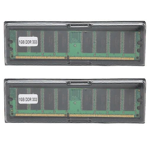 2Pcs Module de mmoire Ordinateur de bureau DoubleSided 16Grain DDR 1GB 333MHZ PC ; 2700