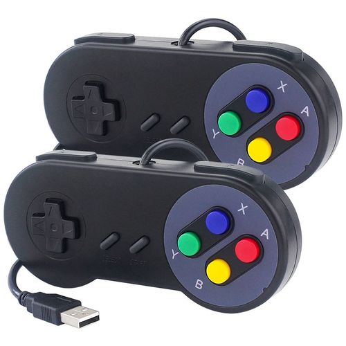2pcs Noir - Manette De Jeu Rtro Usb, 2 Pices, Contrleur Filaire Pour Pc Nespi Retropie, Pour Raspberry Pi 4 B