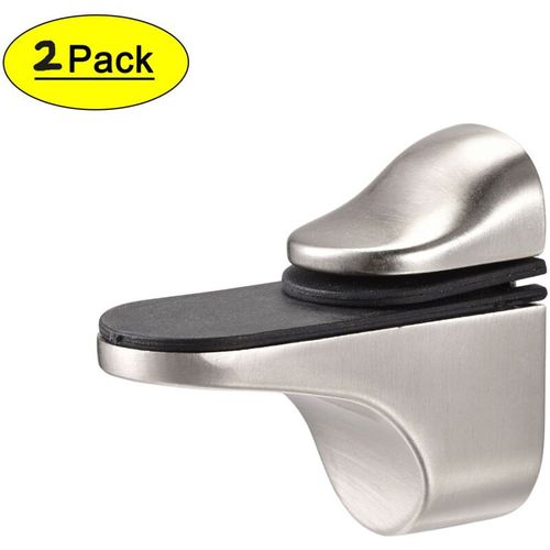 2pcs Pince  Verre Support De Tablette En Verre Rglables Pince  Verre En Alliage De Zinc Supports D'tagre En Verre Fixation Murale Pour Verre D'paisseur 3-21 Mm Planche BoisBrosse Goodnice
