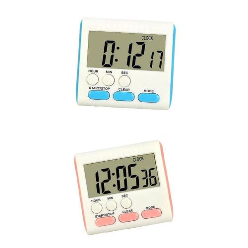 2pcs Portable Digital Countdown Timer Clock Lcd Screen For Kitchen Cook