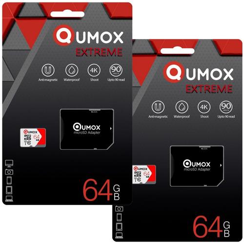 Qumox Extreme 64 Go 2 pices micro SD SDXC carte mmoire flash - Class 10