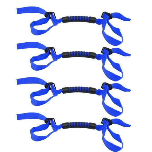 2pcs Voiture Toit Barres D'appui Main Tenir Poigne Bleu Pour Jeep Wrangler Yj Tj Jk Jku 1995-2007