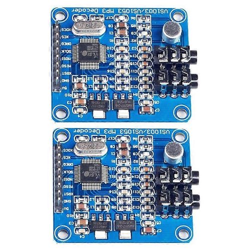 2pcs VS1003B VS1053 MP3 Module Carte de dveloppement Panneau de dveloppement de fonction denregistrement embarqu
