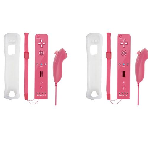 2set Rouge - Ensemble 2 En 1 Pour Console Nintendo Wii, Manette De Jeu Sans Fil, Tlcommande Dahchuck, Manette, Manette, Motion Plus En Option