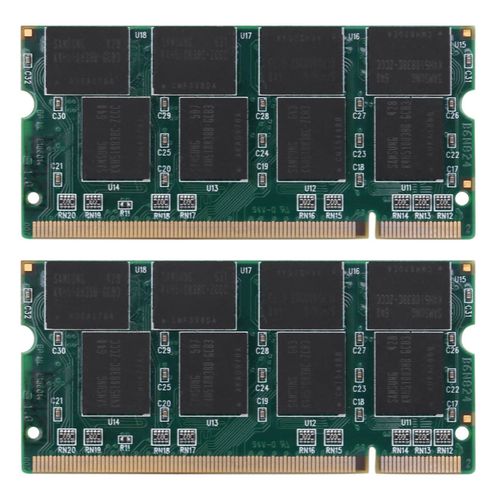 2x 1 Go De Mmoire D'ordinateur Portable Ddr1 Ram So-Dimm 200pin Ddr333 Pc 2700 333 Mhz Pour Ordinateur Sodimm Memoria