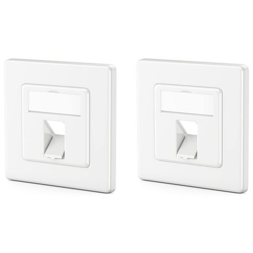 2X 1 Port Botier De Raccordement Lan Botier De Donnes Encastr Pour Modules Keystone Sortie Coude  45 Pour Modules Keystone Avec P. Ex. Rj45 Coaxial F Rj-11 Cinch Jack Toslin[GBP6274639]
