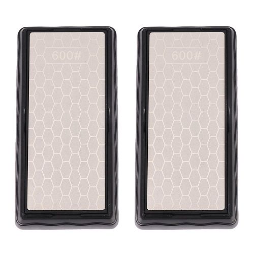 2X 600 1200 Double-Side Sharpener Diamant Pierre  Aiguiser Couteau Cuisine Grit Chef Outil de Meulage