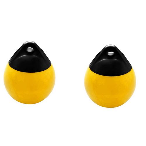 2x BouE D'ancre Ronde De Boule De -Boue De Bateau De Pvc RSistante Boule De Pare-Chocs De Quai Protection Gonflable BouE D'amarrage Marine Jaune