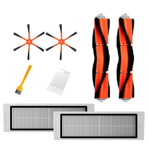 2x brosse princiPLe + 2x brosse laterale + 2x filtre HEPA adapte pour Xiao mi aspirateur 2 Roborock S50 pour Xiao mi Roborock mi Robot pieces Filt