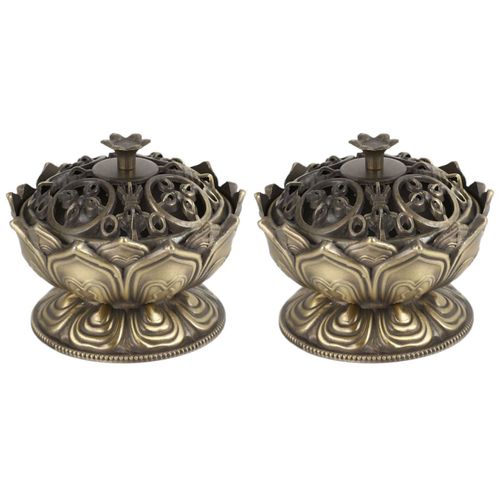 2x Brleur D'encens Support D'encens De Fleur De Lotus Encensoir Fait  La Main Pour Bouddhiste Dcoration De Bureau Maison