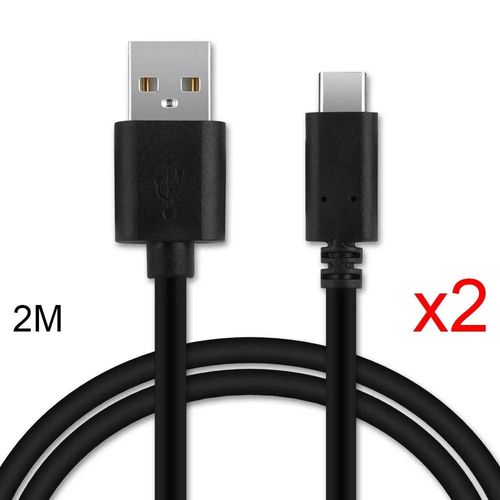 2x Cble Charge Usb-C Noir Pour Xiaomi 12, 12 Pro, Mi 11, 11i, 11 Lite, Redmi Note 11 Pro - 2 Metre - E.F.Connection