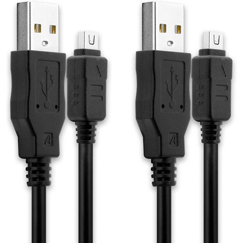 2X Cble USB 2.0 Transfert donnes pour Appareil Olympus Stylus 1 XZ-2 XZ-10 Om-D E-M5 E-M1 E-M10 Mark Pen E-PL7 E-PL5 Cable Charge et Data 1.5m PVC Noir, Cordon camra