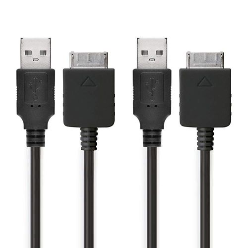 2x Cble USB lecteur mp3 data et charge de 1m compatible avec Sony Walkman NW-A55L NWZ-ZX2 NWZ-A15 A10 NWZ-A816 A818 NWZ-E858 NWZ-ZX1 ZX100 Walkman Connector vers USB A 2.0 noir Fil en donnes