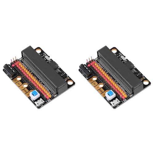 2X Carte D'Extension -Bit Bouclier D'Adaptateur de Drivation IOBIT V2.0 avec Buzzer pour BBC : Programmation Graphique Python pour Peu D'Enfants