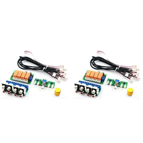 2X Commutation de SLecteur Signal D'EntrE Audio  4 Voies Relais Carte SLection Rotative
