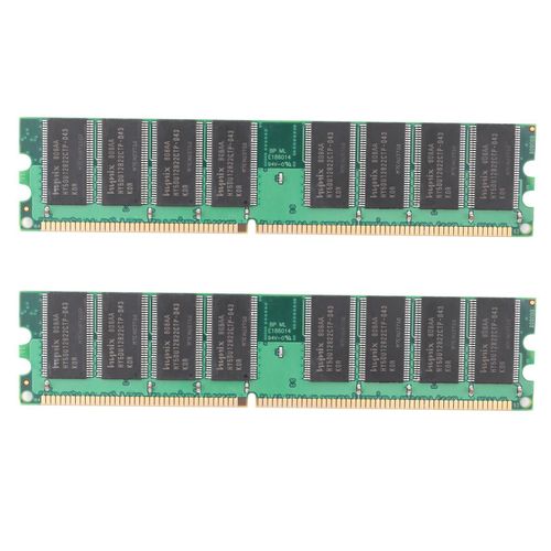 2x Ddr 1 Go De Mmoire Pc Ram Ddr1 Desktop Pc3200 400 Mhz 184 Broches Module D'ordinateur Non Ecc