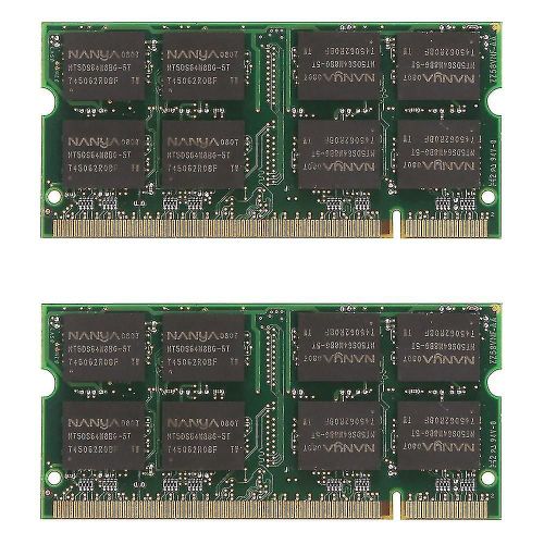 2x Ddr 1gb Mmoire Portable Ram Sodimm Ddr 333mhz Pc 2700 200broches pour ordinateur portable Sodimm Memoria