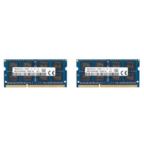 2x Ddr3l 8gb 1600mhz 1.35v Pc3l Mmoire Ram Pour Ordinateur Portable, Modules De Prise En Charge Double Canal Face 16 Puces