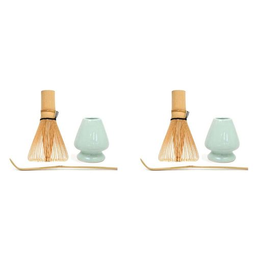 2x Ensemble De Fouet  Matcha Service  Th En Bambou Matcha Fouet  Matcha  100 Broches (Chasen), CuillRe Traditionnelle, Porte-Fouet  Matcha