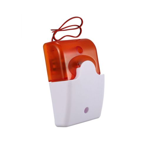 2x Mini Wired Strobe Avertissement Sirne Dc 12 V Son Alarme Clignotante Siren Corne Systme D'alarme De Scurit  Domicile 115db Orange