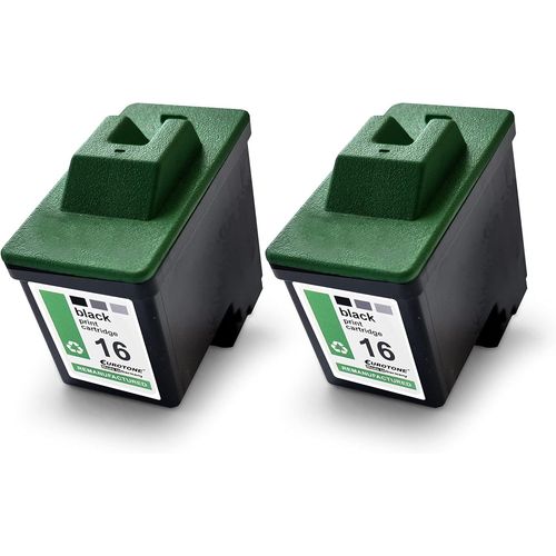 2x Mller Printware Cartouches Jet D'encre Pour Lexmark Z640 X1140 Z511 X72 Z24 X1196 X1150 Z603 X1290 X1250 X1185 X75 Z13 Z717 X1155 Z23e X1130 Z612 Remplace No16 No17 Bk