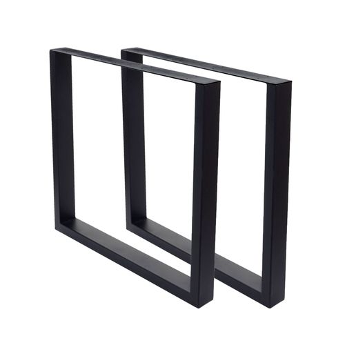 2x Pied De Table Hwc-H33, Pour Table De Salle   Manger Cadre De Table De Bureau, Industriel 74x80cm   Noir