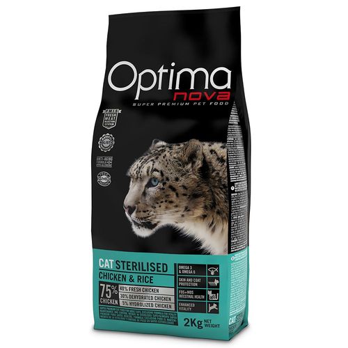 2x8kg Optimanova Sterilised - Croquettes Pour Chat