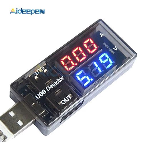 3-7.5V 2.5ABleu Rouge - Dtecteur de charge de tension USB 3 7.5V 0 2.5A, double sortie rouge + bleu, testeur, voltmtre de batterie, ammtre, chargeur, dr.
