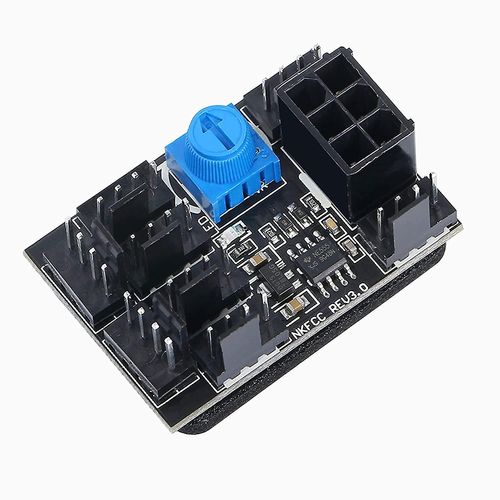 3 broches 4 broches Fan Adapter Pwm Pc Chassis Cooling Fan Hub 8 Way Splitter 12v Vitesse