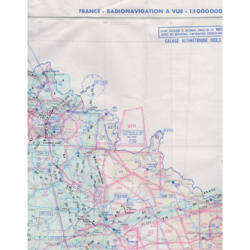 3 Cartes De France : Nord-Est - Sud-Ouest - Sud-Est Radionavigation  Vue 1989