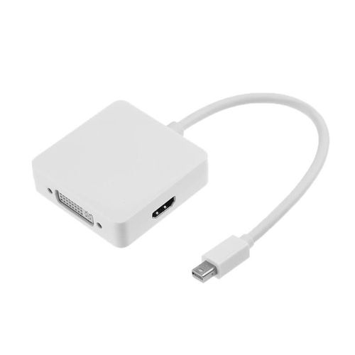 3 en 1 Mini DP DisplayPort vers HDMI DVI VGA cble de convertisseur d'adaptateur de Port d'affichage pour MacBook Pro pour MacBook Air