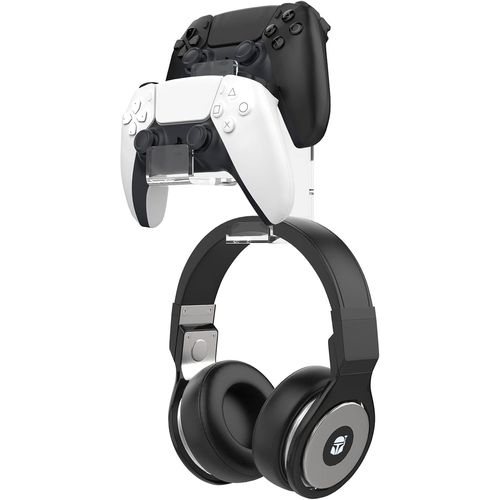 3 En 1 Support De Manette De Jeu,Support Universel Compatible Avec Ps3,Ps4,Ps5,Pc,Steam,Switch/Switch 2,Support Mural En Alliage D'aluminium Pour Contrleur De Jeu Et Casques,Noir