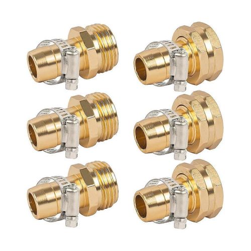 3 Ensembles De Connecteur De Rparation De Tuyau DArrosage, Raccords De Tuyau DArrosage Femelle Et Masculine  Claps Pour Rparation De 3/4 Po Et 5/8 Po