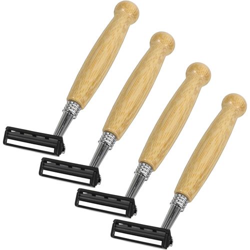 3 Ensembles Rasoir En Acier Inoxydable Tondeuse  Cheveux Tondeuse  Barbe Rasoir  Ra Rasoir  L'ancienne Lame De Ra Rasoir Manuel La Poigne Est En Aluminium 4 Pices * 3