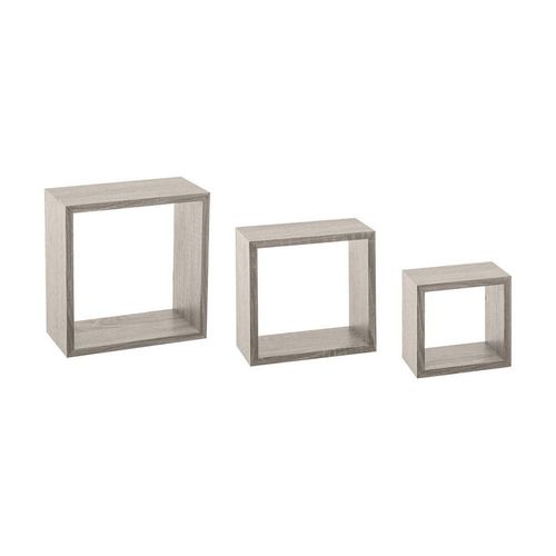 3 Etagres Murales Design Cube Fixy - Gris