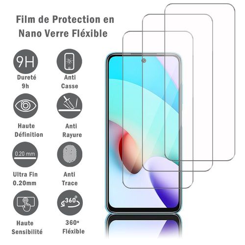 3 Films Protection D'cran En Verre Nano Flxible Pour Xiaomi Redmi Note 11 4g 6.5