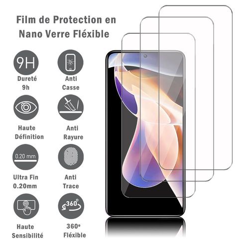 3 Films Protection D'cran En Verre Nano Flxible Pour Xiaomi Redmi Note 11 Pro+ Plus 6.67