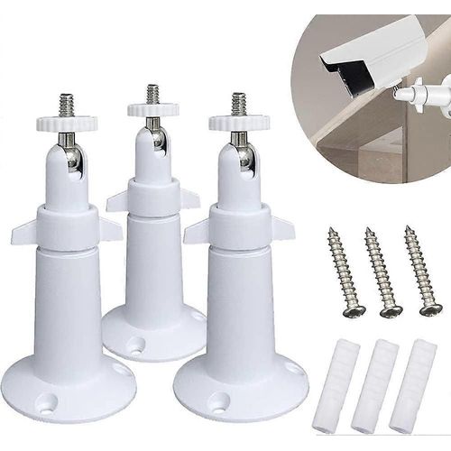 3 Pcs Support Arlo En Mtal+ Abs Support Mural De Camras De Scurit 360rglable Fixation Murale De Camra Arlo Support Mural Camra Surveillance Pour Arlo