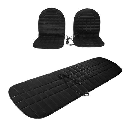 3 Pices 12v Voiture Chauffante -Housse De Sige Chauffant Voiture lectrique -Coussin De Sige Chaud Au Chaud Universel En Hiver Noir