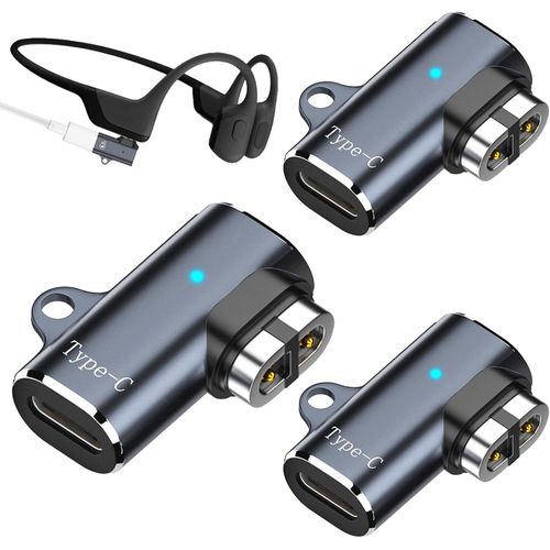 3 Pieces Adaptateur De Chargeur Shokz,Connecteur De Chargeur Magntique Usb C Pour Aft-Shokz Aeropex As800,Openrun Pro Mini,Open Run S803,Opencomm 2/Uc,Dot D'Un Trou Pour La Lani[CAS6211639]
