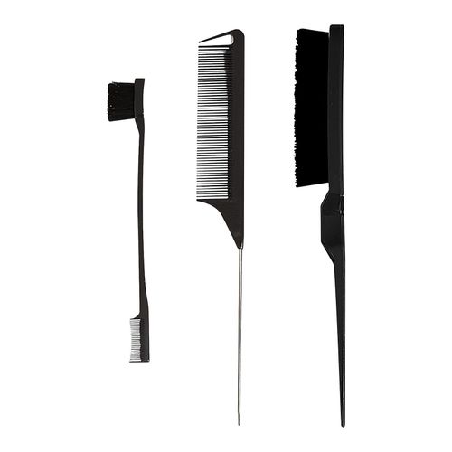 3 Pices Brosse  Cheveux Set Edge Brush And Comb For Edge Control Wig Brosse  Cheveux Brosse  Cheveux Double Face Peigne Lisse Toilettage Rat Tail Peignes
