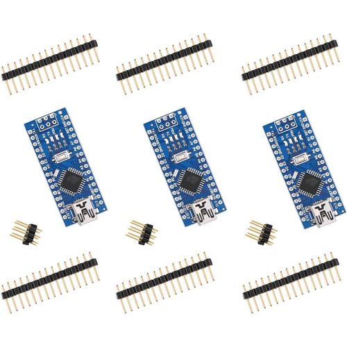 3 Pices Carte Nano ATmega modle de 328P Micro Contrleur Module Board Compatible avec Les projets Arduino IDE Conforme RoHS