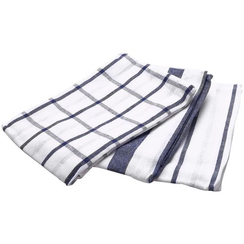 3 pices de haute qualit bleu blanc ray torchon torchon serviette serviette de table nappe 100% coton tiss